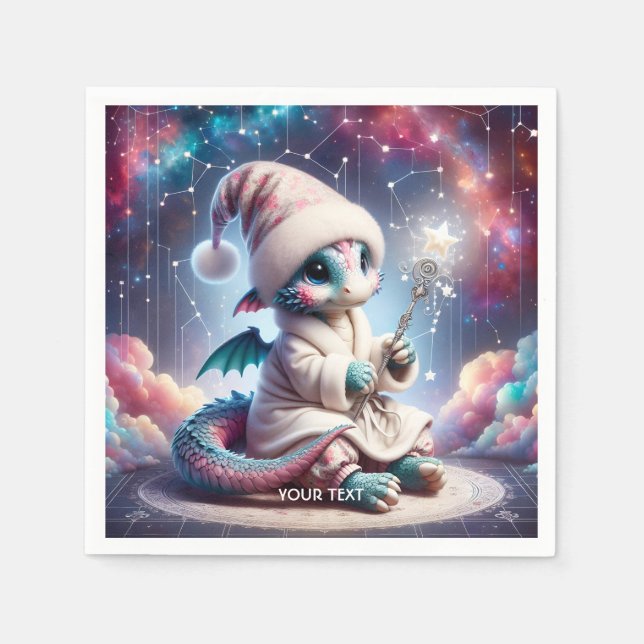 Servilleta De Papel Fantasy Cute Baby Dragon (Anverso)