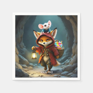 Servilleta De Papel Fantasy Cute Baby Fox Mouse