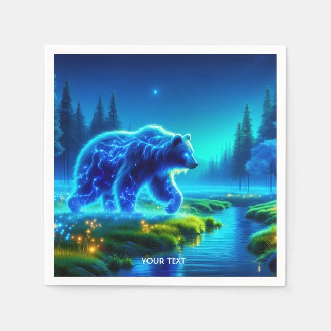Servilleta De Papel Fantasy Cute Bear River Meadow (Anverso)