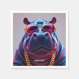 Servilleta De Papel Fantasy Cute Big Hyppo Glass