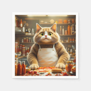Servilleta De Papel Fantasy Cute Big Oyes Cat