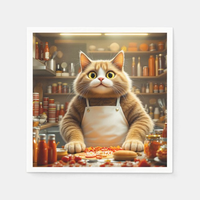 Servilleta De Papel Fantasy Cute Big Oyes Cat (Anverso)