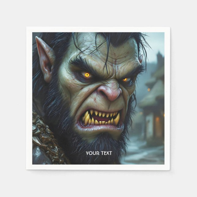 Servilleta De Papel Fantasy Cute Big Strong Warrier (Anverso)