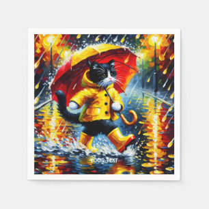 Servilleta De Papel Fantasy Cute Cat Boots Umbrella