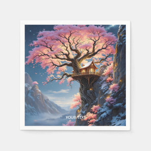 Servilleta De Papel Fantasy Cute Cherry Blossom Tree