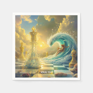 Servilleta De Papel Fantasy Cute Chess Clouds Wave