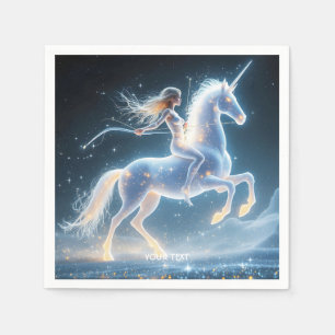 Servilleta De Papel Fantasy Cute Chica espacio Unicorn
