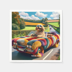 Servilleta De Papel Fantasy Cute Dog Carpet Car