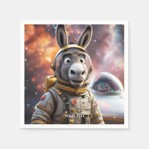 Servilleta De Papel Fantasy Cute Donkey Astronauta