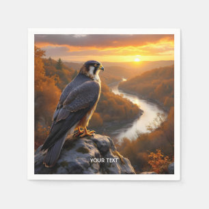 Servilleta De Papel Fantasy Cute Falcon Sunset Fall