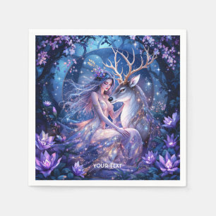 Servilleta De Papel Fantasy Cute Forest Deer Chica