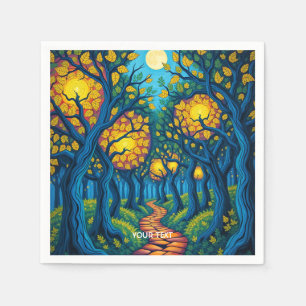 Servilleta De Papel Fantasy Cute Forest Naranja Road