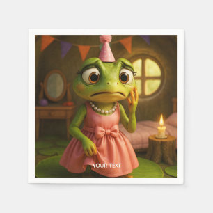 Servilleta De Papel Fantasy Cute Frog Chica Fiesta
