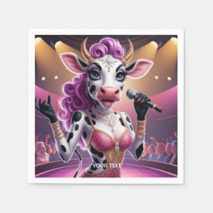 Servilleta De Papel Fantasy Cute Gorgeous Cow Popstar