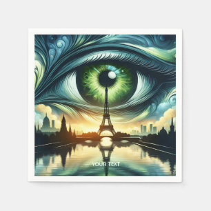 Servilleta De Papel Fantasy Cute Green Eyes Paris