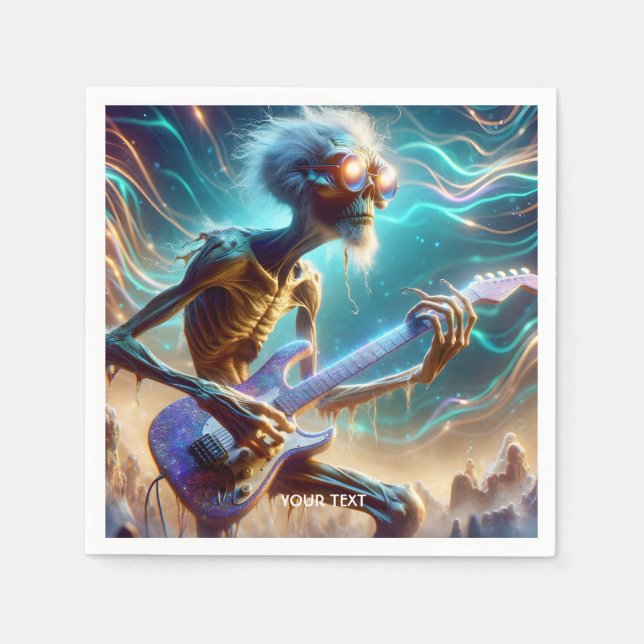 Servilleta De Papel Fantasy Cute Guitar Strange Player (Anverso)