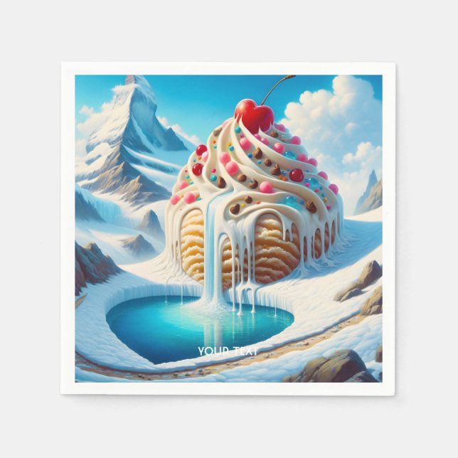 Servilleta De Papel Fantasy Cute Ice Crema (Anverso)