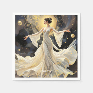 Servilleta De Papel Fantasy Cute Lady espacio de baile