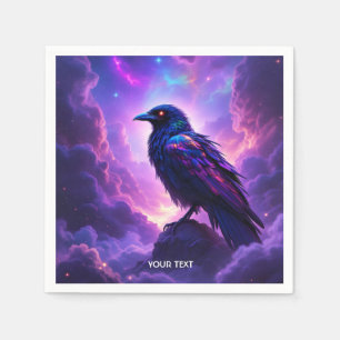 Servilleta De Papel Fantasy Cute Lavender Raven Sunset