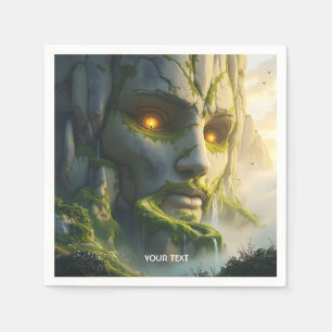 Servilleta De Papel Fantasy Cute Man Face Rock