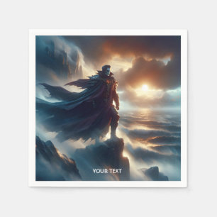 Servilleta De Papel Fantasy Cute Man Night Sea