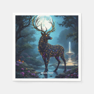 Servilleta De Papel Fantasy Cute Moon Deer Night