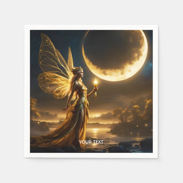 Servilleta De Papel Fantasy Cute Moon Space Lake (Anverso)