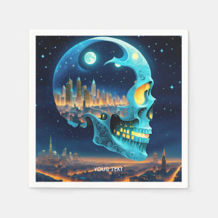 Servilleta De Papel Fantasy Cute Night Head City