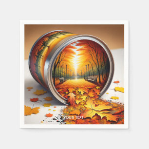 Servilleta De Papel Fantasy Cute Otumn Tin Forest