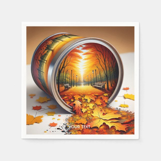 Servilleta De Papel Fantasy Cute Otumn Tin Forest (Anverso)