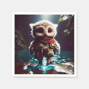 Servilleta De Papel Fantasy Cute Owl Adventurer Water