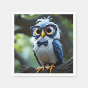 Servilleta De Papel Fantasy Cute Owl Glasses Bow