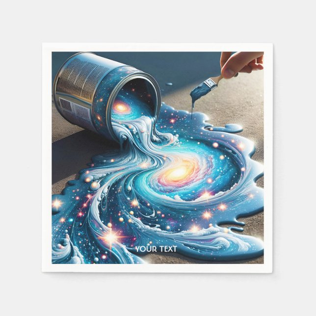 Servilleta De Papel Fantasy Cute Paint Space Stars (Anverso)