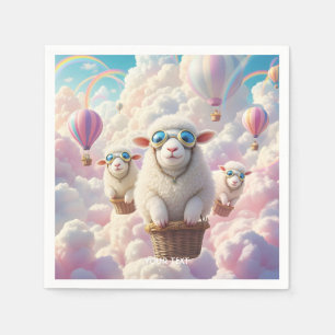 Servilleta De Papel Fantasy Cute Pastel de ovejas