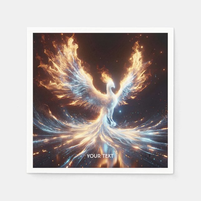 Servilleta De Papel Fantasy Cute Phoenix Fire Reborn (Anverso)