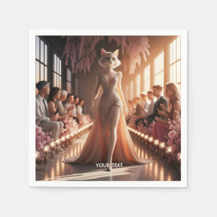 Servilleta De Papel Fantasy Cute Podium Bella Gato