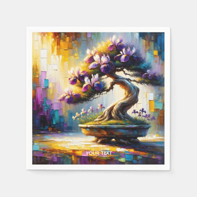 Servilleta De Papel Fantasy Cute Purple Mini Tree (Anverso)