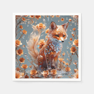 Servilleta De Papel Fantasy Cute Red Glass Fox