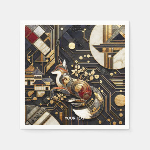 Servilleta De Papel Fantasy Cute Resumen Arte Fox