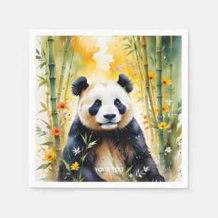Servilleta De Papel Fantasy Cute Sad Panda Forest