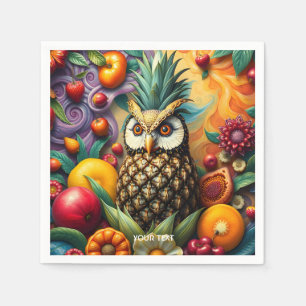 Servilleta De Papel Fantasy Cute Serene Pineapple Owl