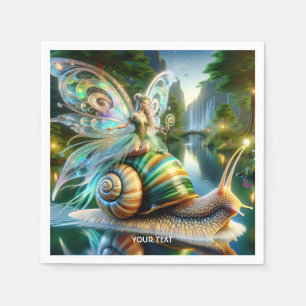 Servilleta De Papel Fantasy Cute Snail Chica