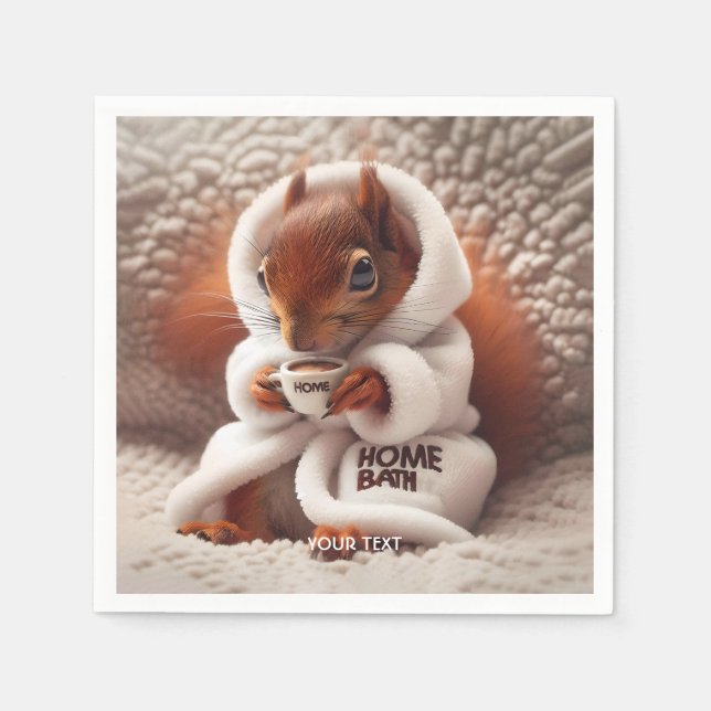 Servilleta De Papel Fantasy Cute Squirrel Café Cup (Anverso)