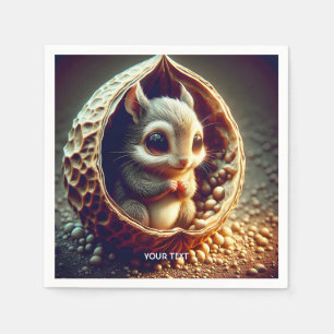 Servilleta De Papel Fantasy Cute Squirrel dentro de la cubierta