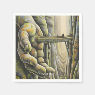 Servilleta De Papel Fantasy Cute Stone Hand Bridge
