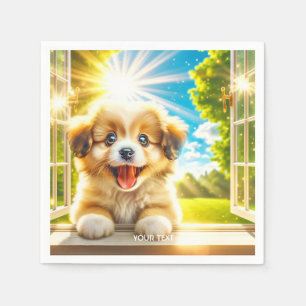 Servilleta De Papel Fantasy Cute Sun Baby Dog