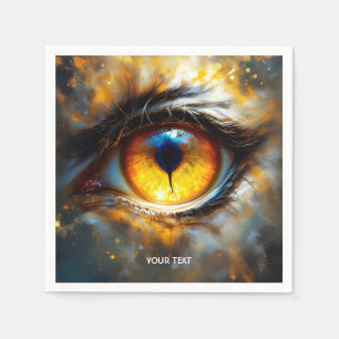 Servilleta De Papel Fantasy Cute Tiger Naranja Ojo