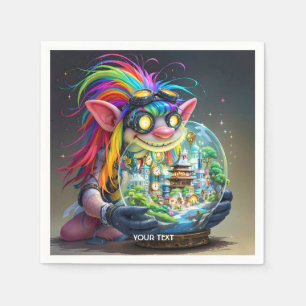 Servilleta De Papel Fantasy Cute Troll Making City