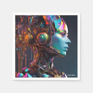 Servilleta De Papel Fantasy Cute Vivid Chica de Máquina Humana