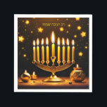 Servilleta De Papel Fantasy Cute Vivid Hanukkah Menorah Stars<br><div class="desc">Fantasy Cute Vivid Hanukkah Menorah Stars. Perfecto Como Regalo De Cumpleaños O Para Cualquier Tipo De Fiesta</div>